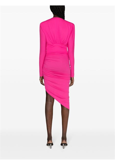 Pink V-neck ruched dress - women ALEXANDRE VAUTHIER | 234DR2001PNK